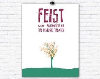 Rock Gig Poster - Feist - Graphic Art Illustration