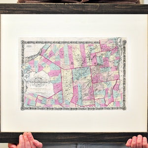 Vintage 1867 Adirondack Mountains Map Reprint image 2