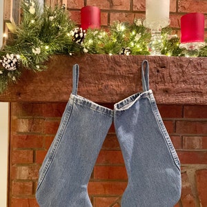 Denim blue jeans Christmas stockings image 5