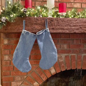 Denim blue jeans Christmas stockings image 7