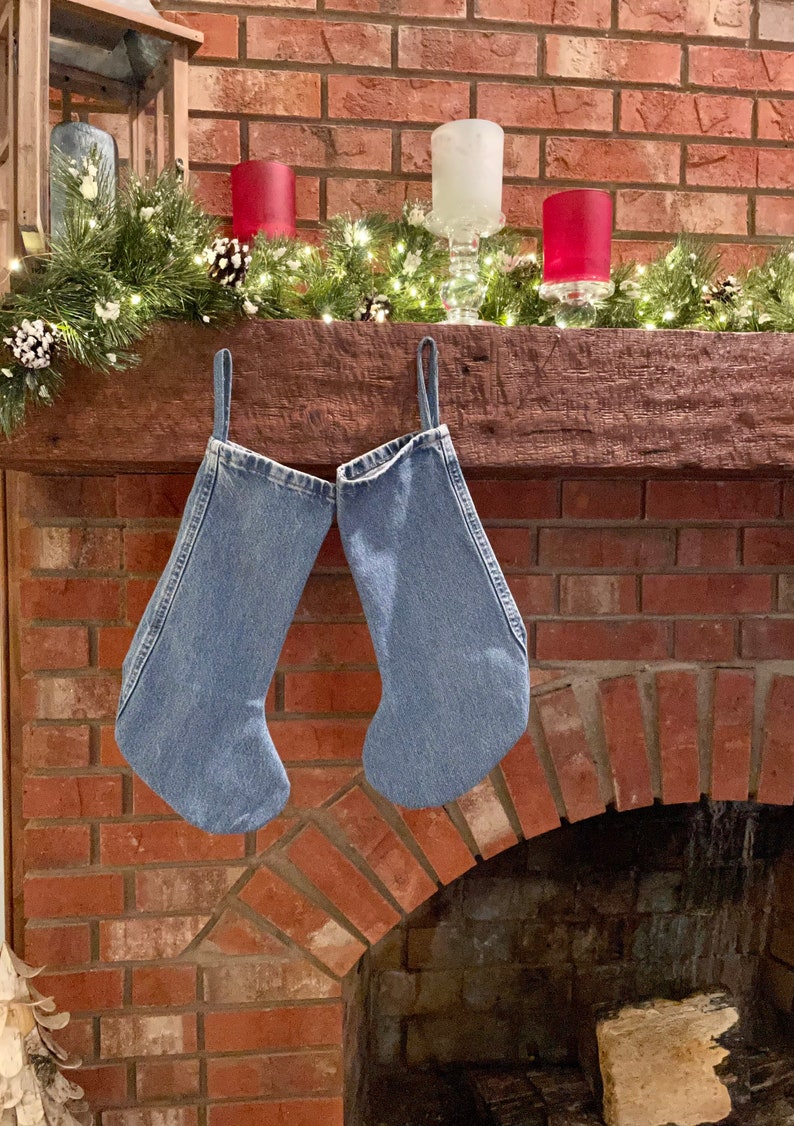 Denim blue jeans Christmas stockings image 7