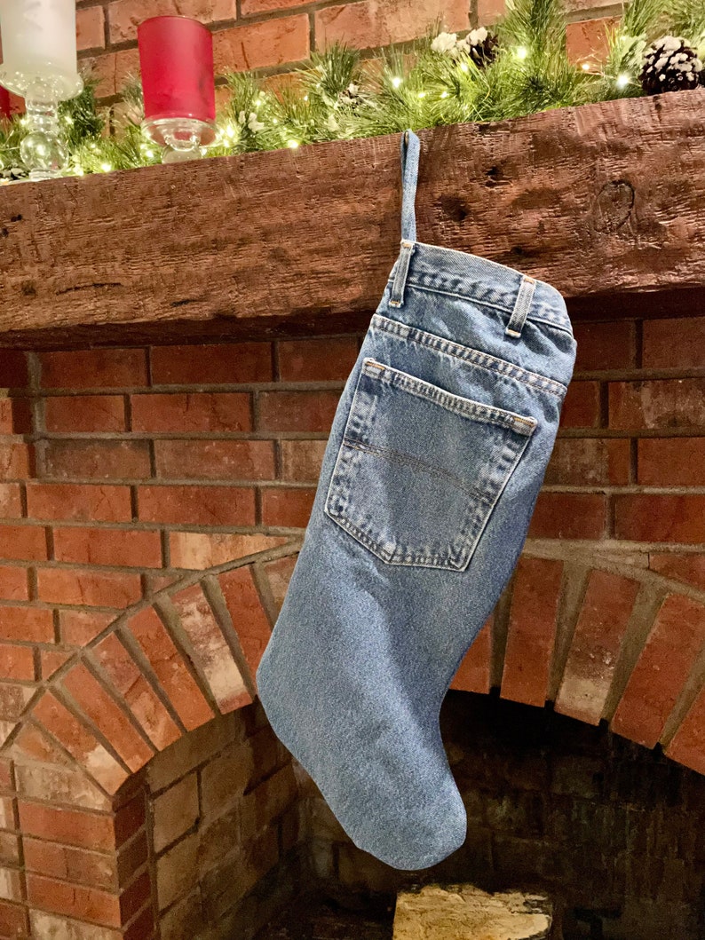 Denim blue jeans Christmas stockings image 3