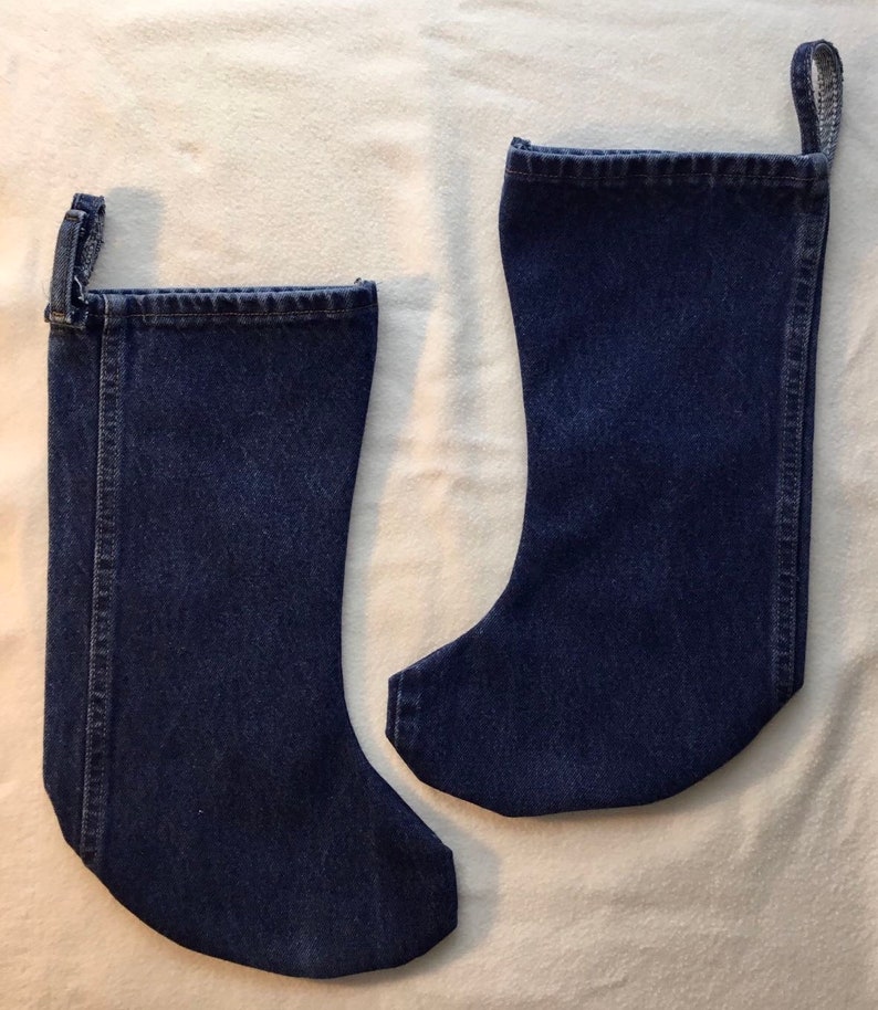 Denim blue jeans Christmas stockings image 8