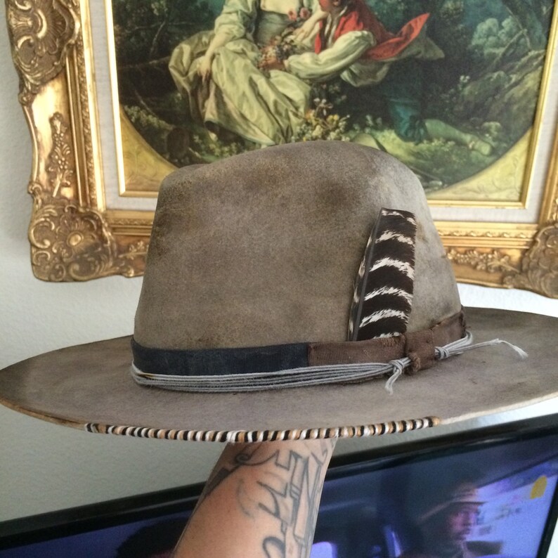 Custom Mens Hat Wide brim fedora mens custom hat handmade Etsy