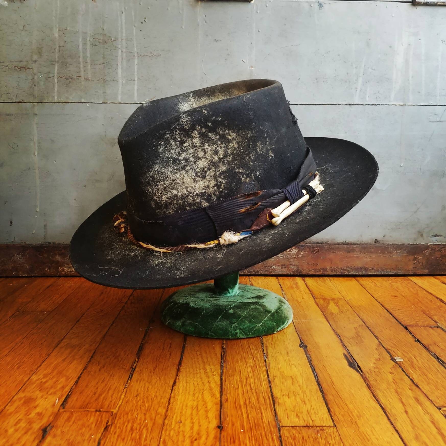 Handmade fedora Custom black fedora wide brim hat custom Etsy