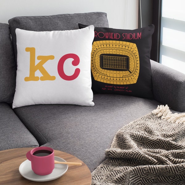 Kansas City Chiefs Football Stadium & City Pillows