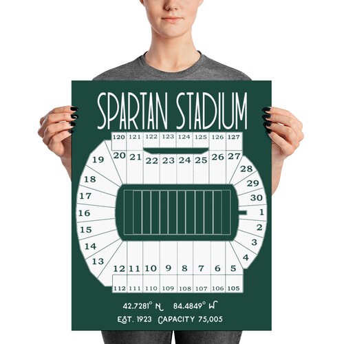 Michigan State Football Spartan Stadium Poster Print - Etsy