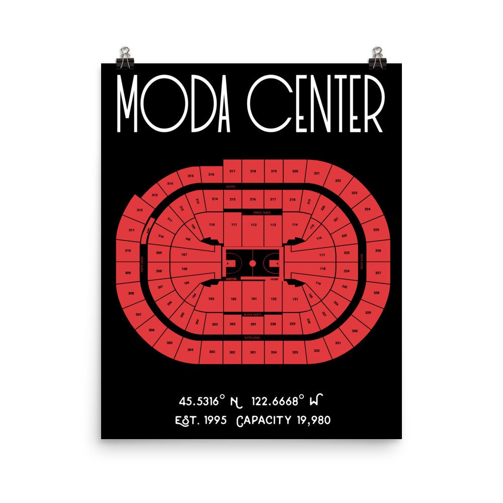 Portland Trailblazers Moda Center Stadium Poster Print - Etsy
