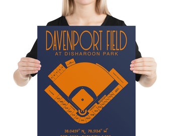 Virginia Baseball Davenport Field Stadium Poster Print