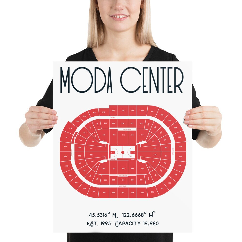 Portland Trailblazers Moda Center Stadium Poster Print - Etsy
