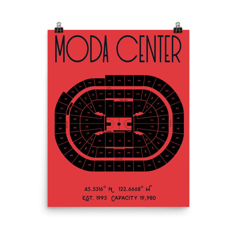 Portland Trailblazers Moda Center Stadium Poster Print - Etsy