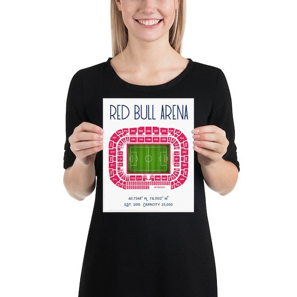 New York Red Bull Arena Soccer Stadium Poster