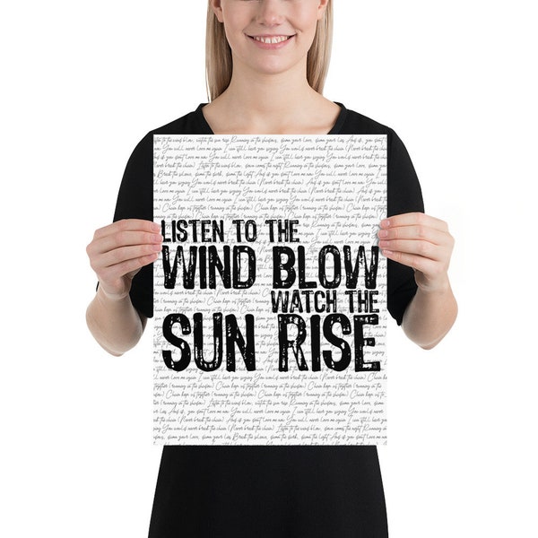 Listen to the Wind Blow / Watch the Sun Rise | Fleetwood Mac Lyric Art Print