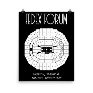 Memphis Grizzlies Fedex Forum Stadium Poster Print image 8