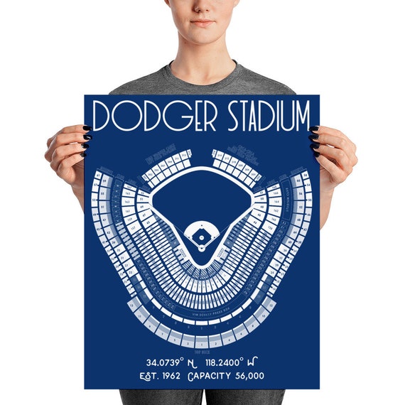 La Dodger Stadium Poster Print Etsy