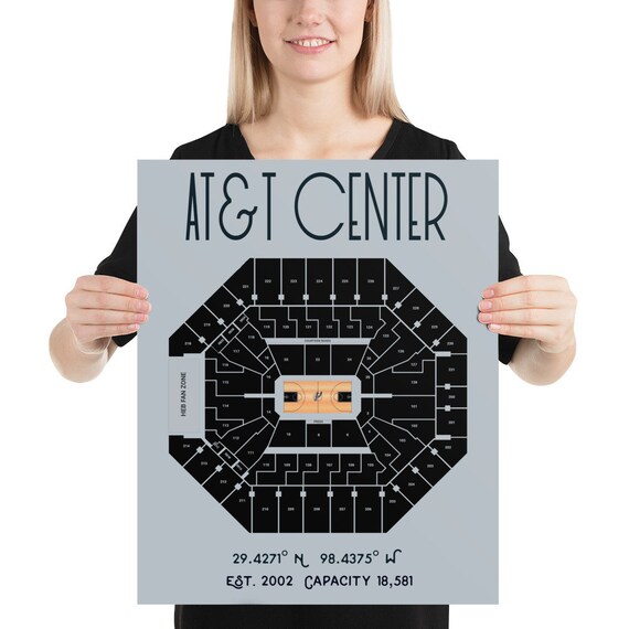 San Antonio Spurs AT&T Center Stadium Poster Print 