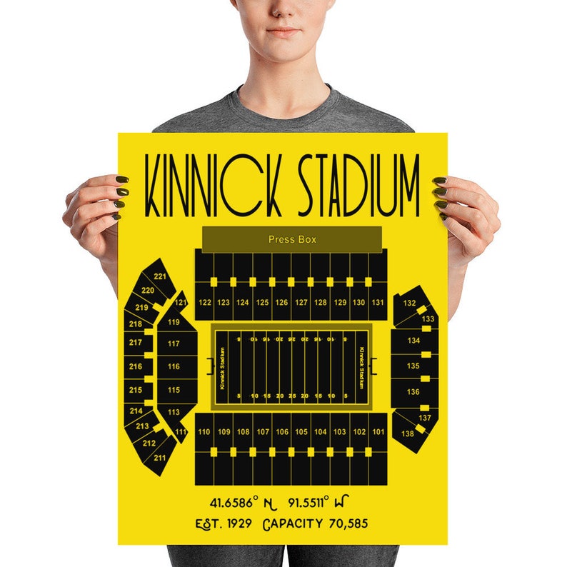 Iowa Hawkeyes Kinnick Stadium Poster Print 8x10 Or 16x20 Image 0