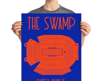 University of Florida The Swamp Stadium Poster Print