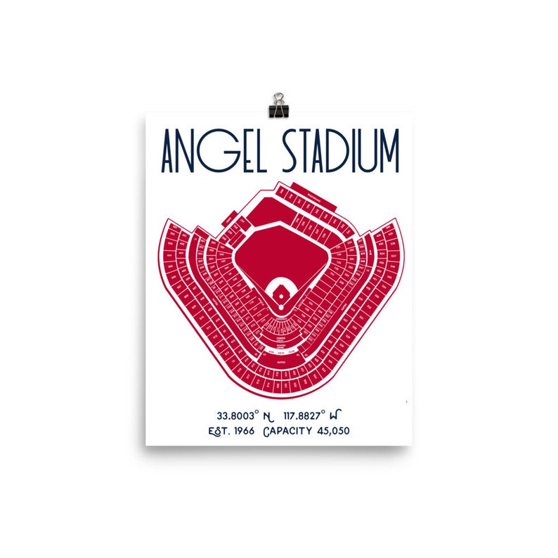 Los Angeles Anaheim Angels Stadium Poster Print Etsy