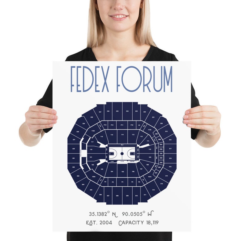 Memphis Grizzlies Fedex Forum Stadium Poster Print image 5