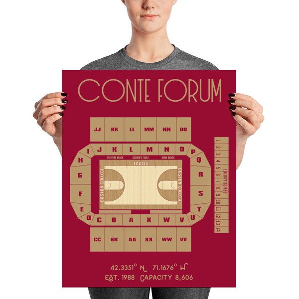 Boston College Basketball Conte Forum Poster