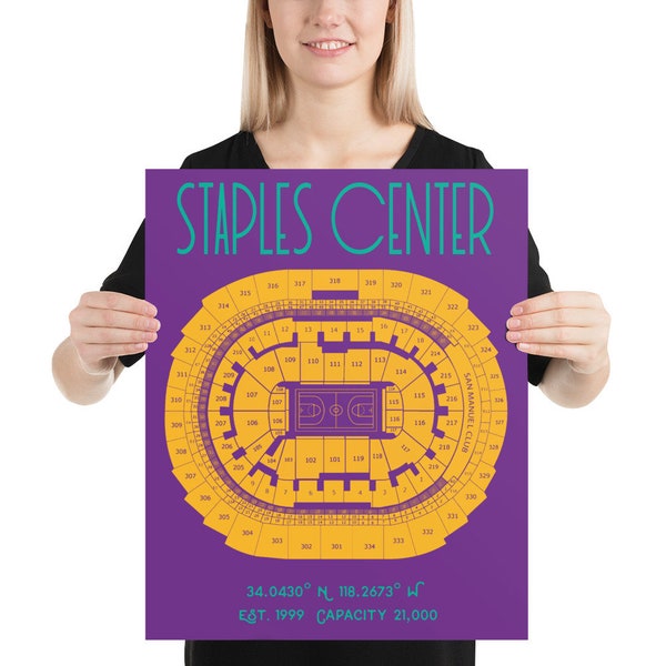 Los Angeles Sparks Staples Center Poster Print WNBA