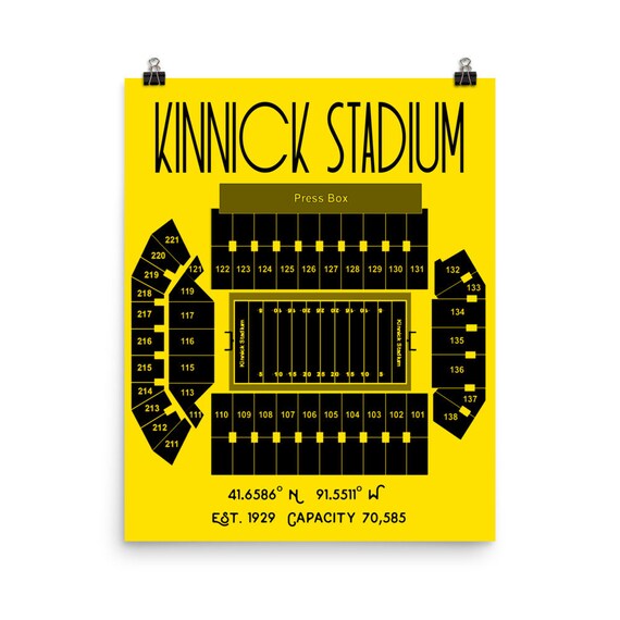 IOWA HAWKEYES Photo Picture KINNICK STADIUM Football Skyline Art 8x10 or 11x14