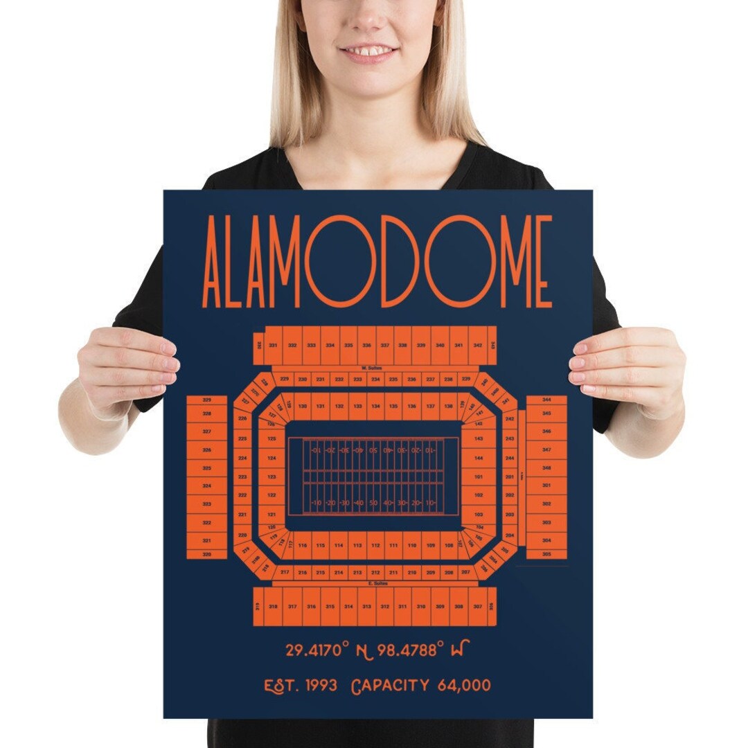 University of Texas San Antonio Football Alamodome Stadium Etsy