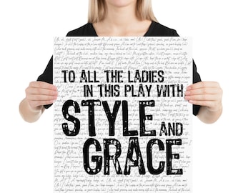 Notorious BIG- To All The Ladies In This Place With Style and Grace |  Vintage Music Lyrics Print