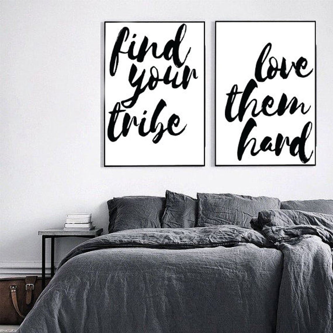 Find Your Tribe Love Them Hard 18x24 and 24x36 Wall Art Poster Print ...