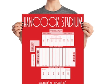 Illinois State University Hancock Stadium Poster Print