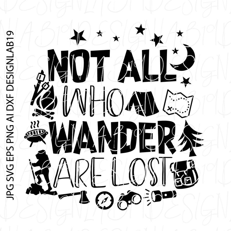 Not all who wander are lost camping SVG cut file camper | Etsy