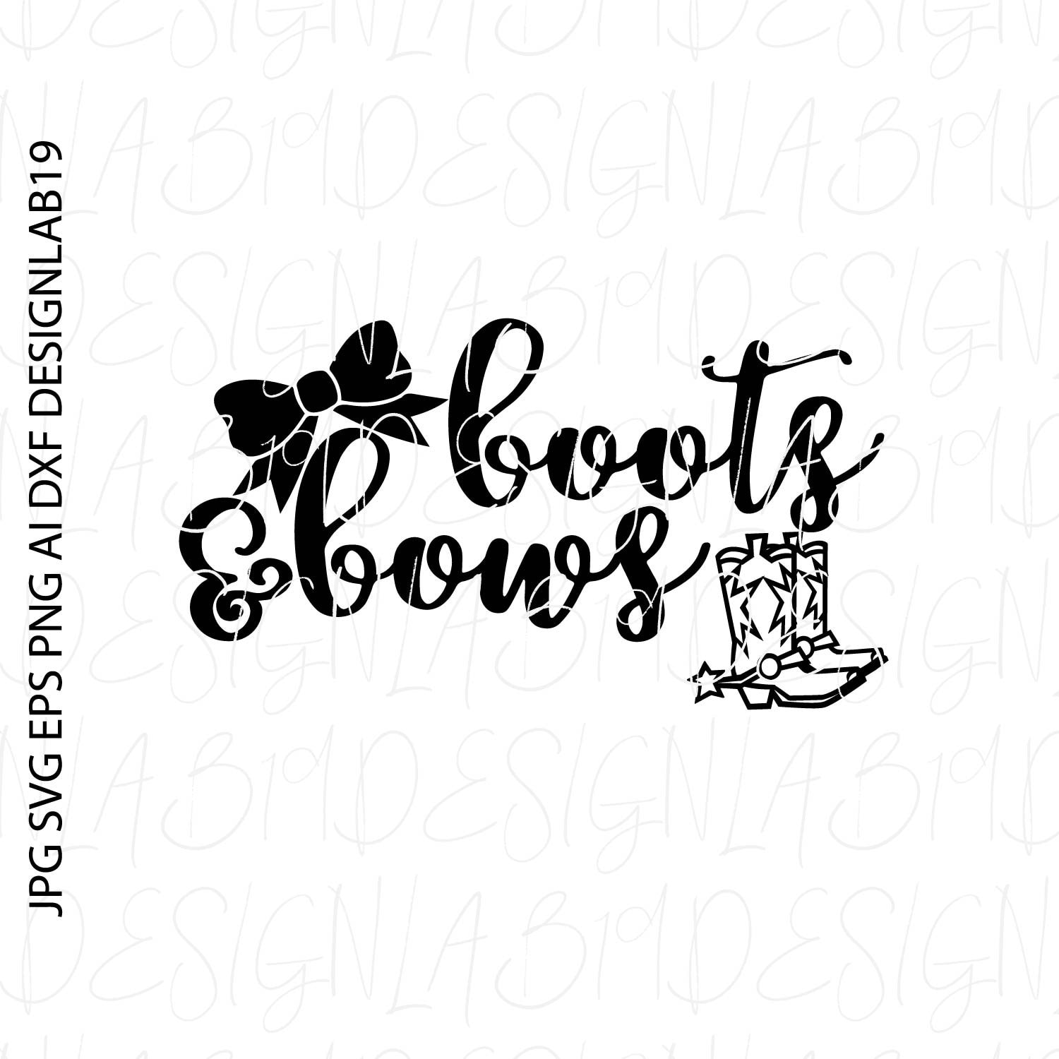 Boots and bows svg dxf eps png jpg girl daughter rodeo country Etsy