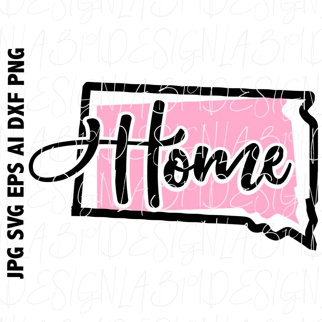 SVG CUT FILE South Dakota Home State Shape Silhouette Outline Etsy