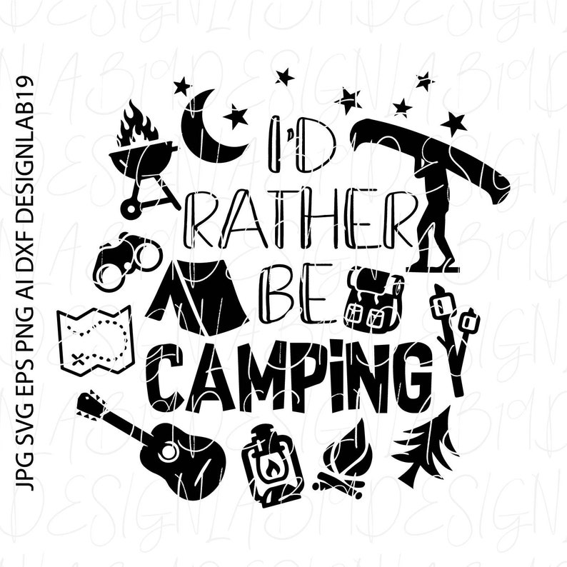 Download Id rather be camping svg camper outdoor hike hiking ...