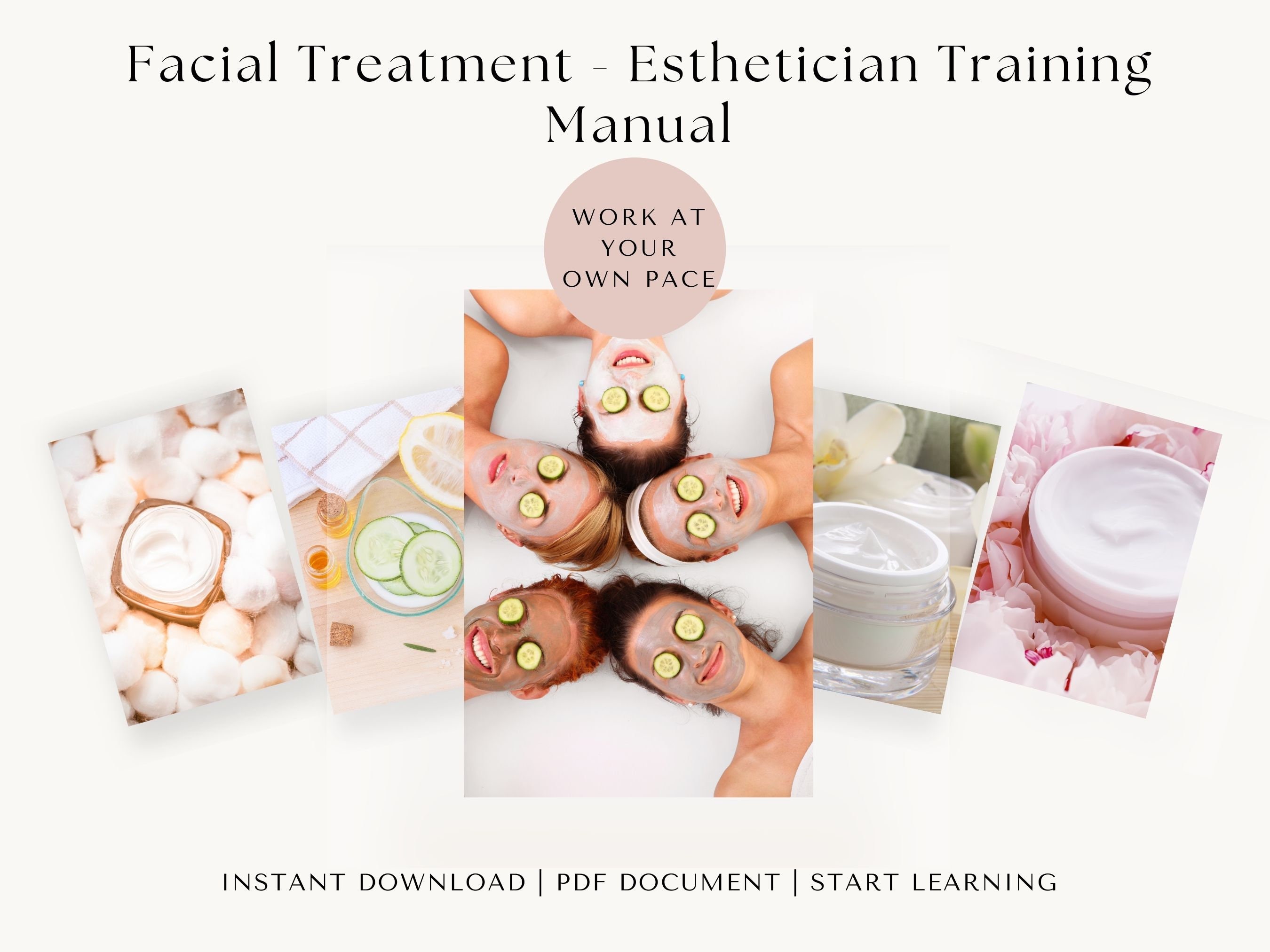 Facial Treatments Training Manual, Esthetician Professional Skincare, Facial Treatments Course ...