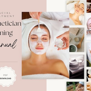 Facial Treatments Training Manual, Esthetician Professional Skincare, Facial Treatments Course, Skin Hydration, Anti-Aging Skincare Template