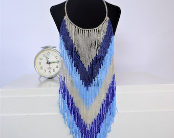 Handmade Maasai Beaded Necklace | Chunky Tribal Jewelry