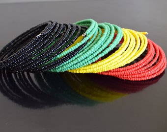 Maasai Beaded Bracelet Set of 4 | African Tribal Jewelry