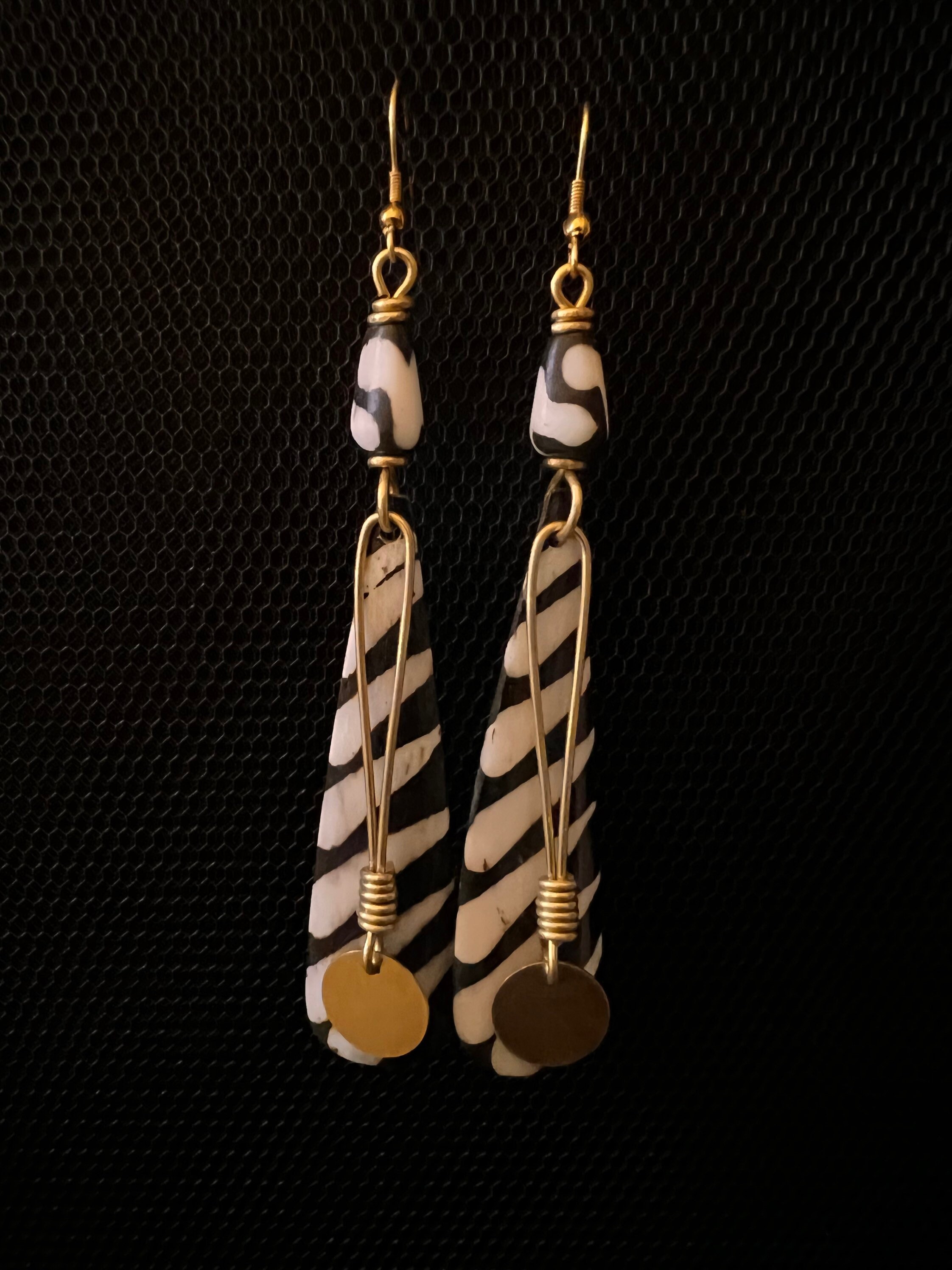 African Handmade Brass and Bone Eaarrings wholesale Earrings Etsy