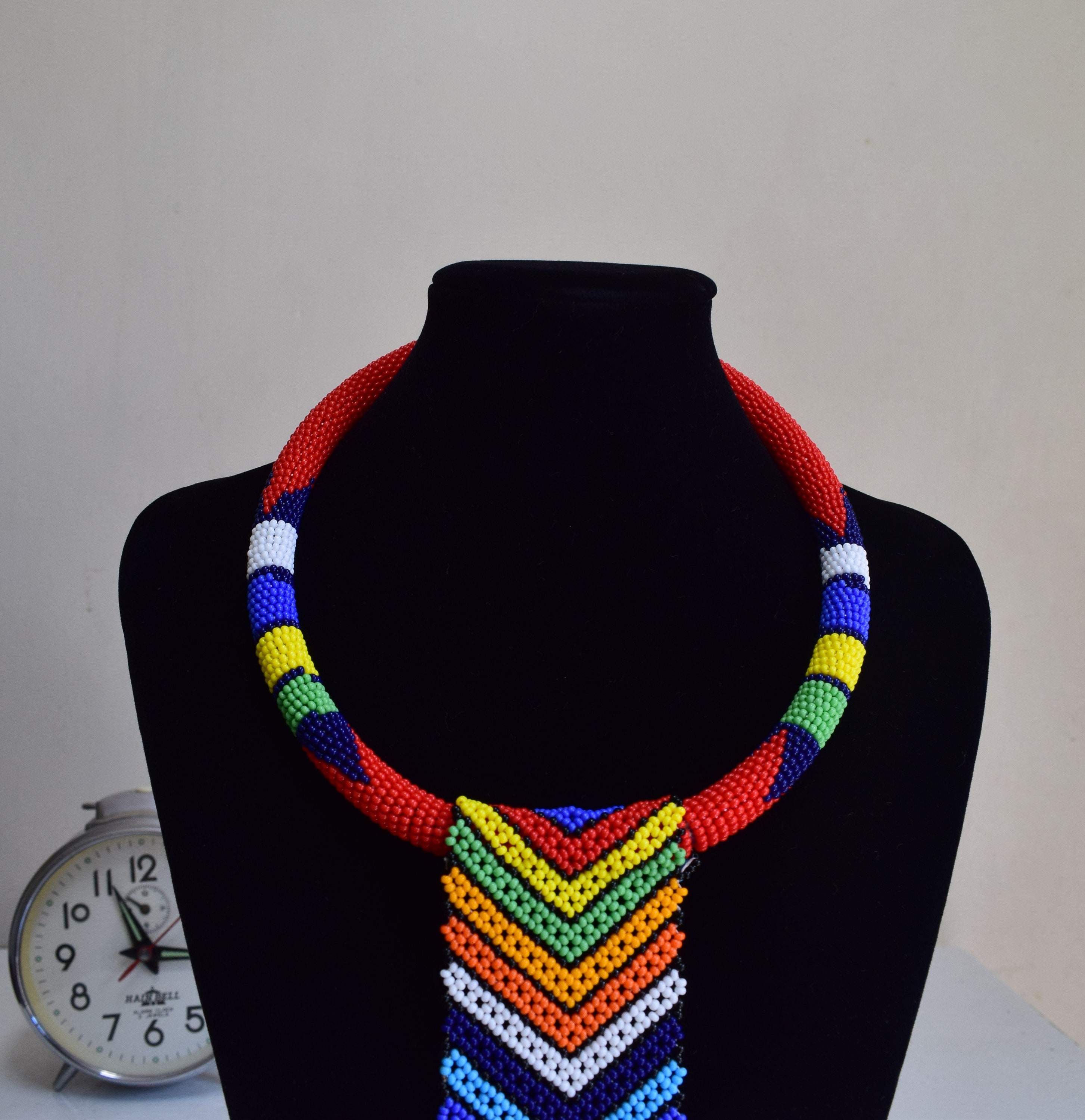 Maasai Beaded Necklace | Handmade African Tribal Jewelry - Etsy