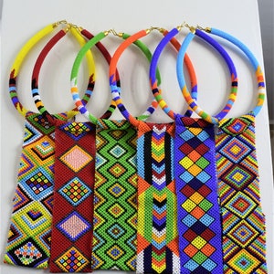 Handmade Maasai Beaded Necklace | Colorful African Jewelry
