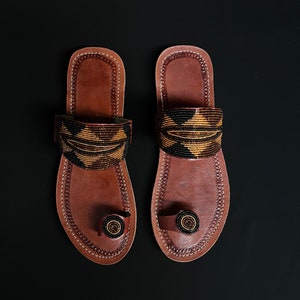 African Maasai handmade leather sandals for women, Spring Summer Shoes, Sandalia, Sandali, Sandalen, Sleepons, Flat sandals, Gift for her,