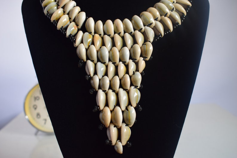 African Handmade Cowrie Shell Necklace chunky ethnic tribal Etsy