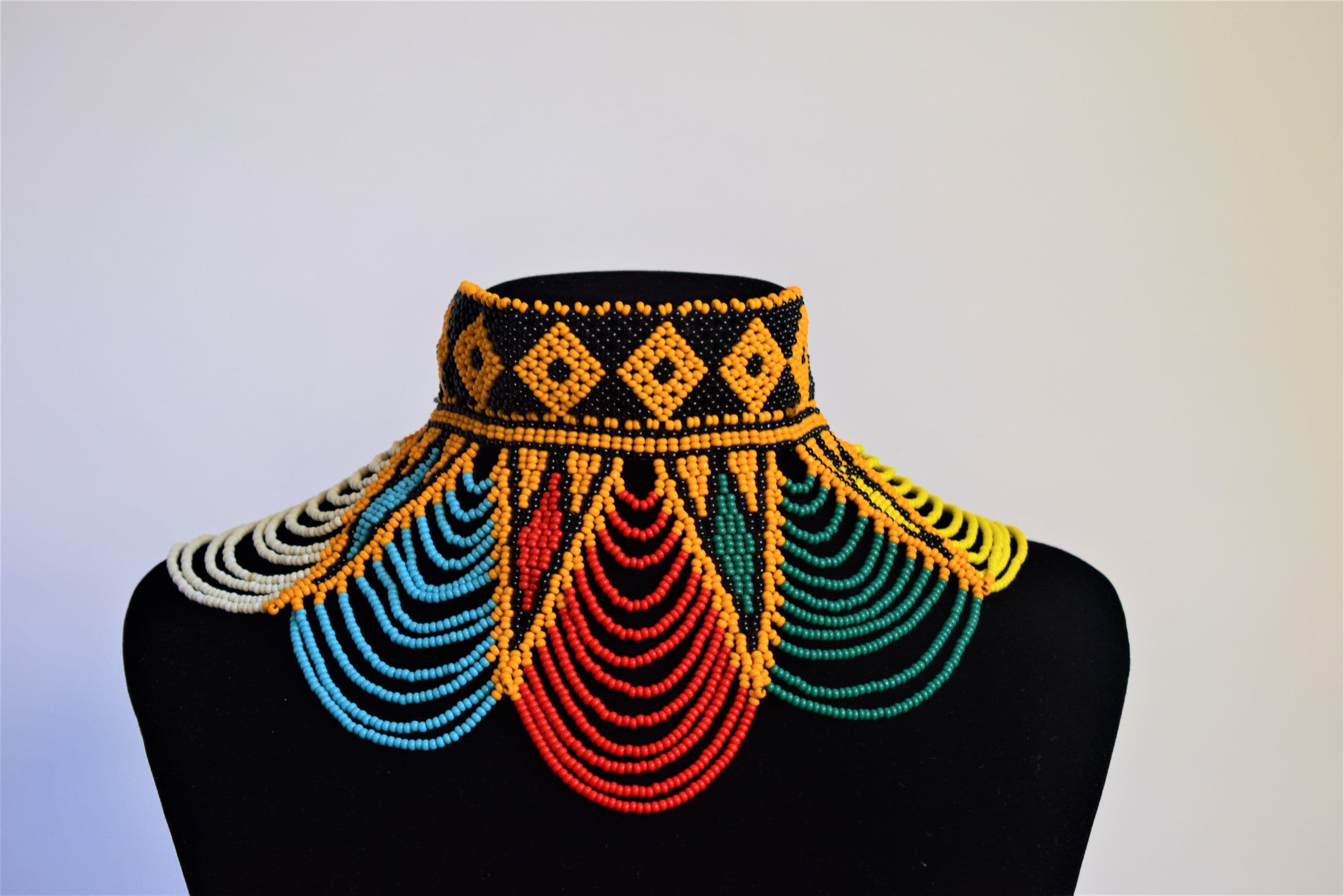 Maasai Beaded Necklace Choker - Handmade African Ethnic Jewelry main image 1