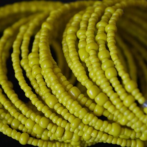 Handmade Maasai Beaded Bracelet | Yellow Coil, Tribal Set of 3 image 4