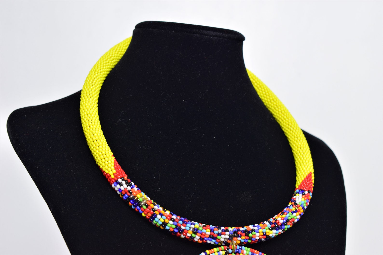 African Beaded Necklacehandmade Necklace tribal chunky Etsy