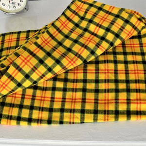 African Maasai Shuka yellow plaid