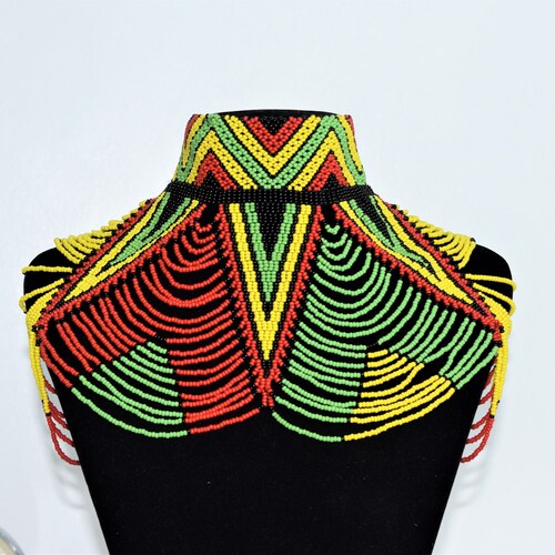 Maasai Beaded Necklace Choker - Handmade African Ethnic Jewelry