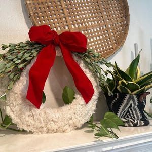 Pendleton wool remnants hand crocheted wreath